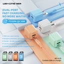 WEKOME WP-U129 彩糖20W USB+Type-C快充充电器 \PD cable