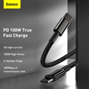 Baseus Tungsten Gold Fast Charging Data Cable Type-C to Type-C 100W 1m Black